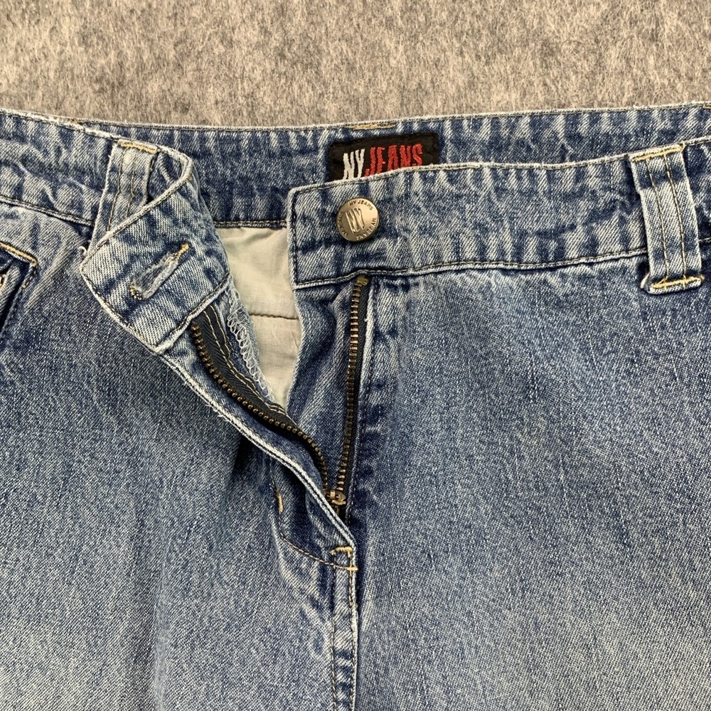 VTG Y2K NY JEANS Women's Baggy Carpenter Articulated Leg 100% Cotton - Size 4 - Picture 8 of 15